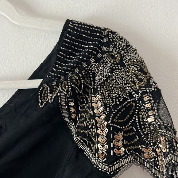 Kendall and Kylie, black and gold embellished mini dress size small‎ 100% cotton - Picture 3 of 9